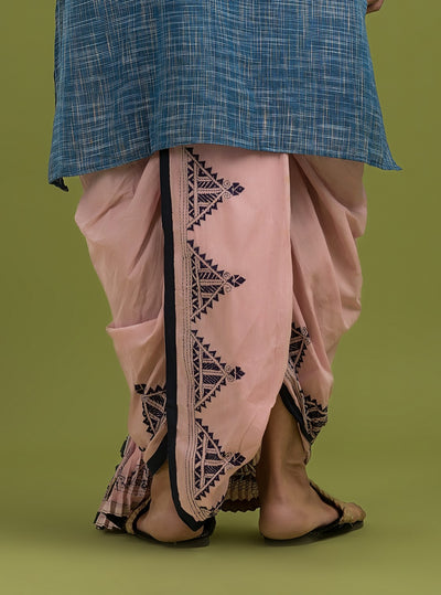 Designer Kantha Stitch Dhoti- Ready to wear