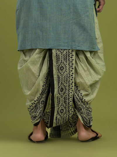 Designer Kantha Stitch Dhoti- Ready to wear