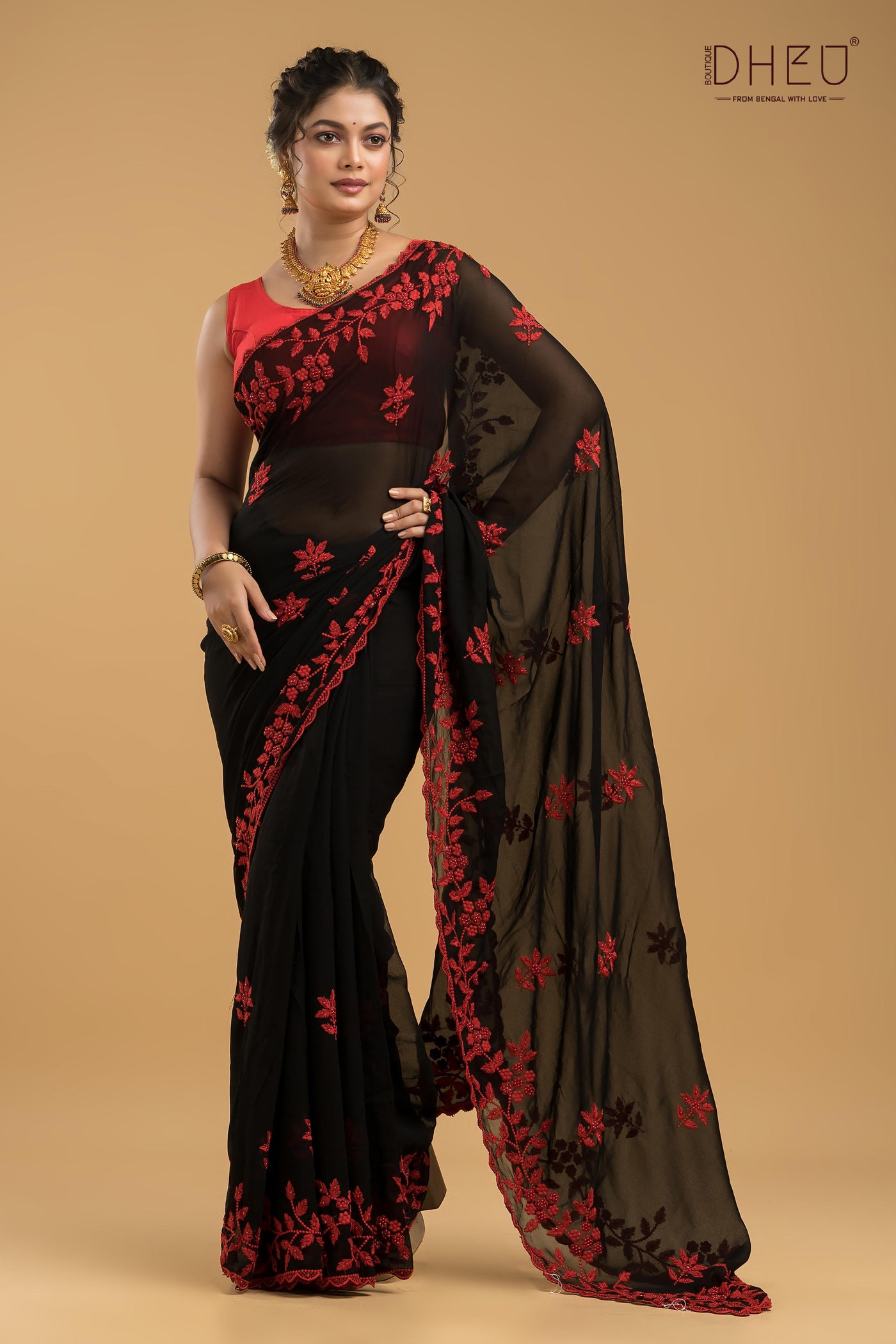 Designer Chiffon Silk Saree