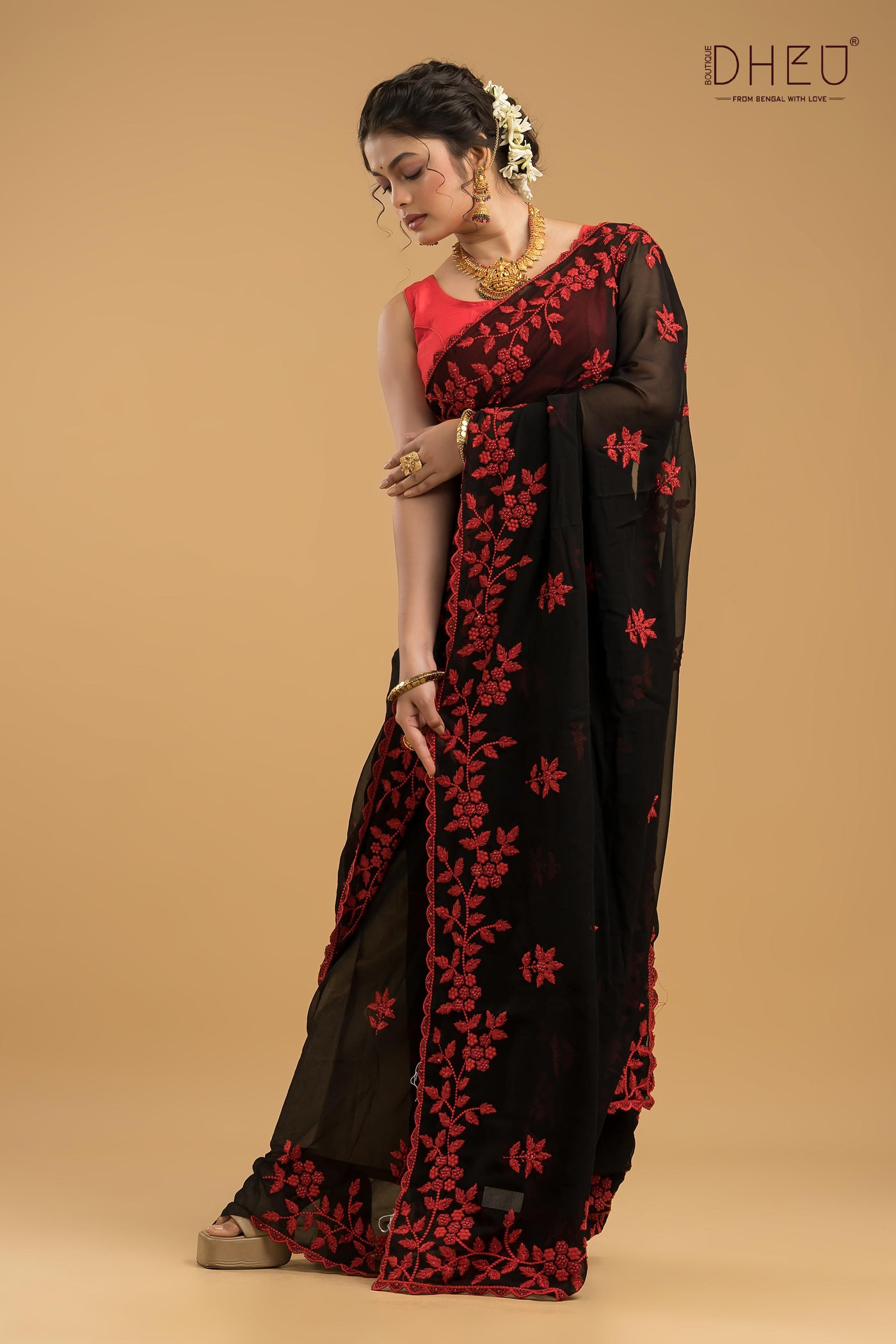 Designer Chiffon Silk Saree