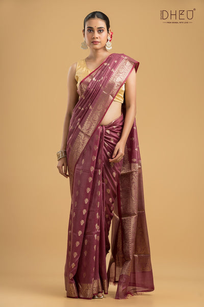 Designer Muga Silk Saree