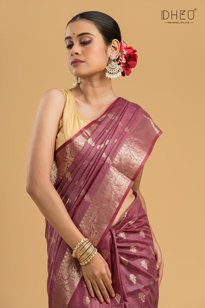 Designer Muga Silk Saree