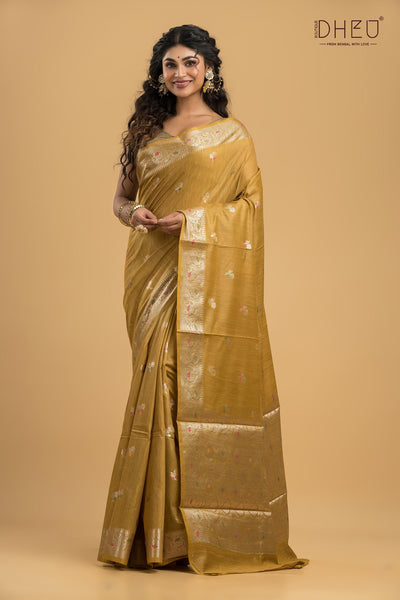 Minakari Muga Silk Saree