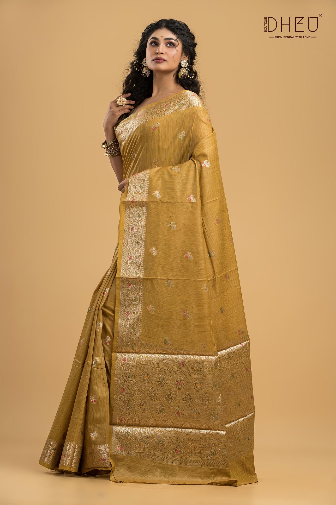 Minakari Muga Silk Saree