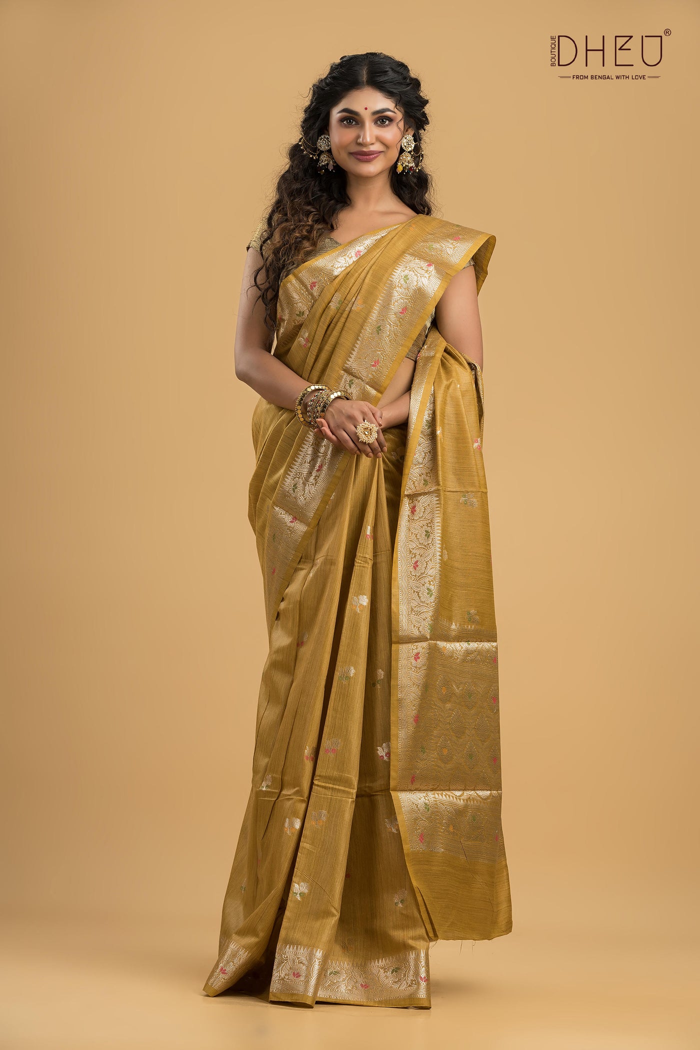 Minakari Muga Silk Saree