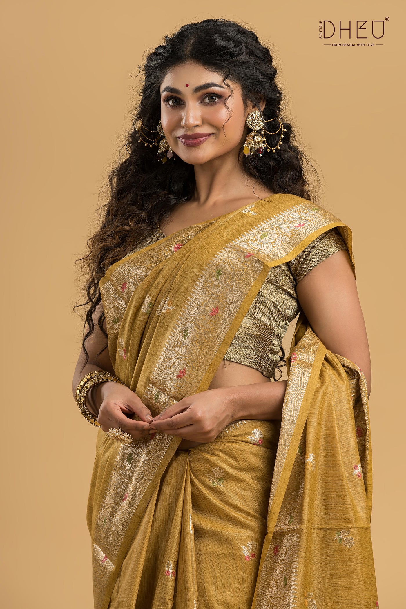 Minakari Muga Silk Saree