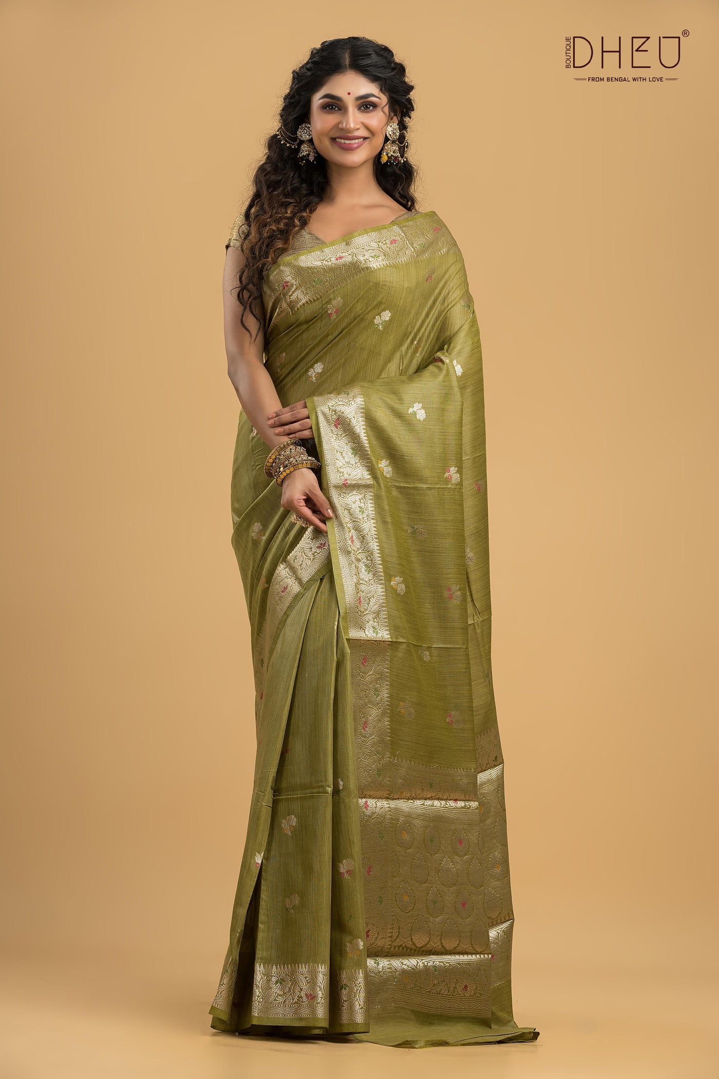 Minakari Muga Silk Saree