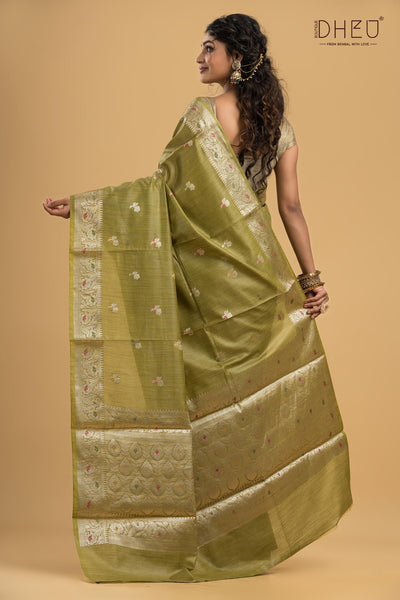 Minakari Muga Silk Saree