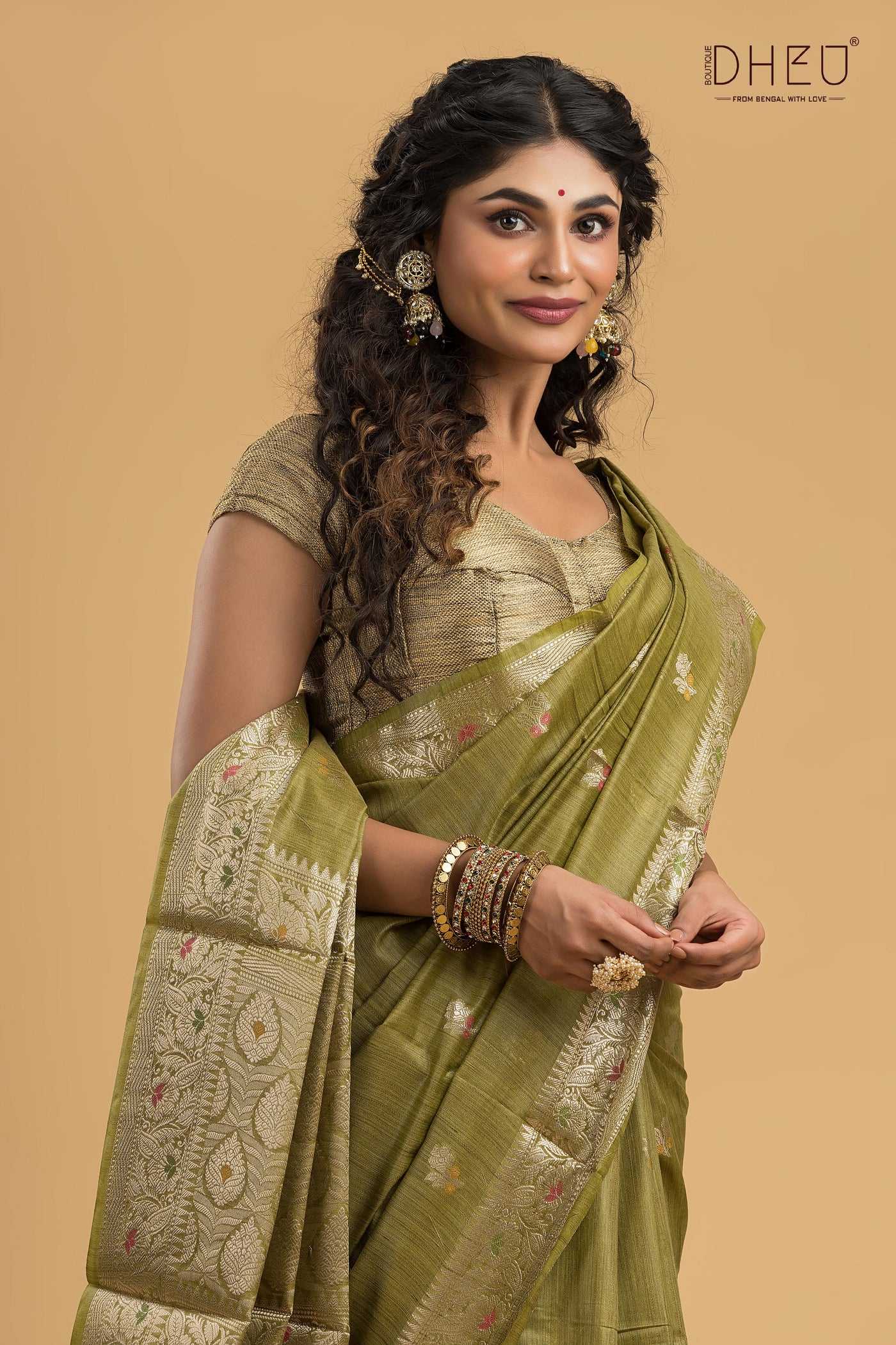 Minakari Muga Silk Saree