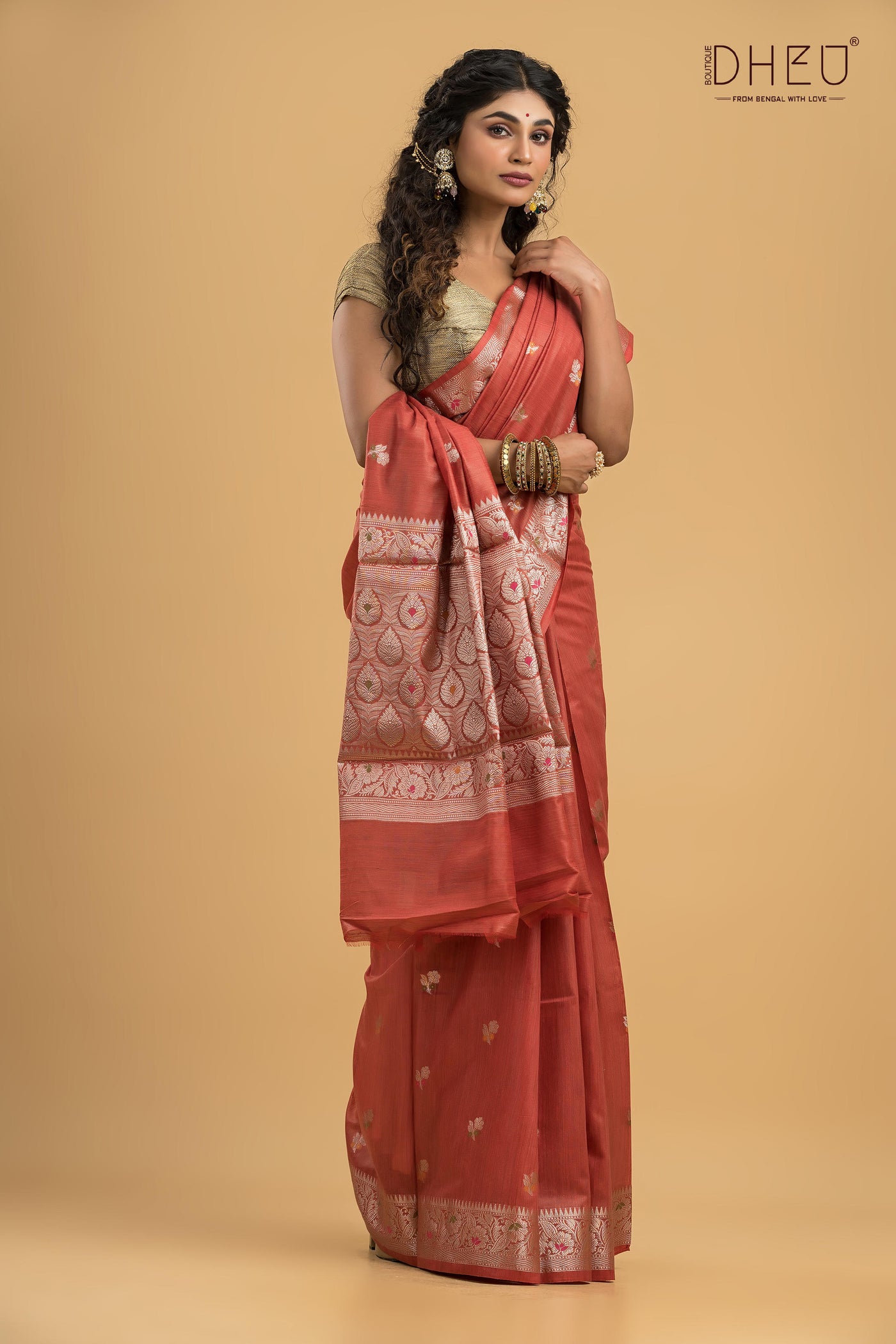 Minakari Muga Silk Saree