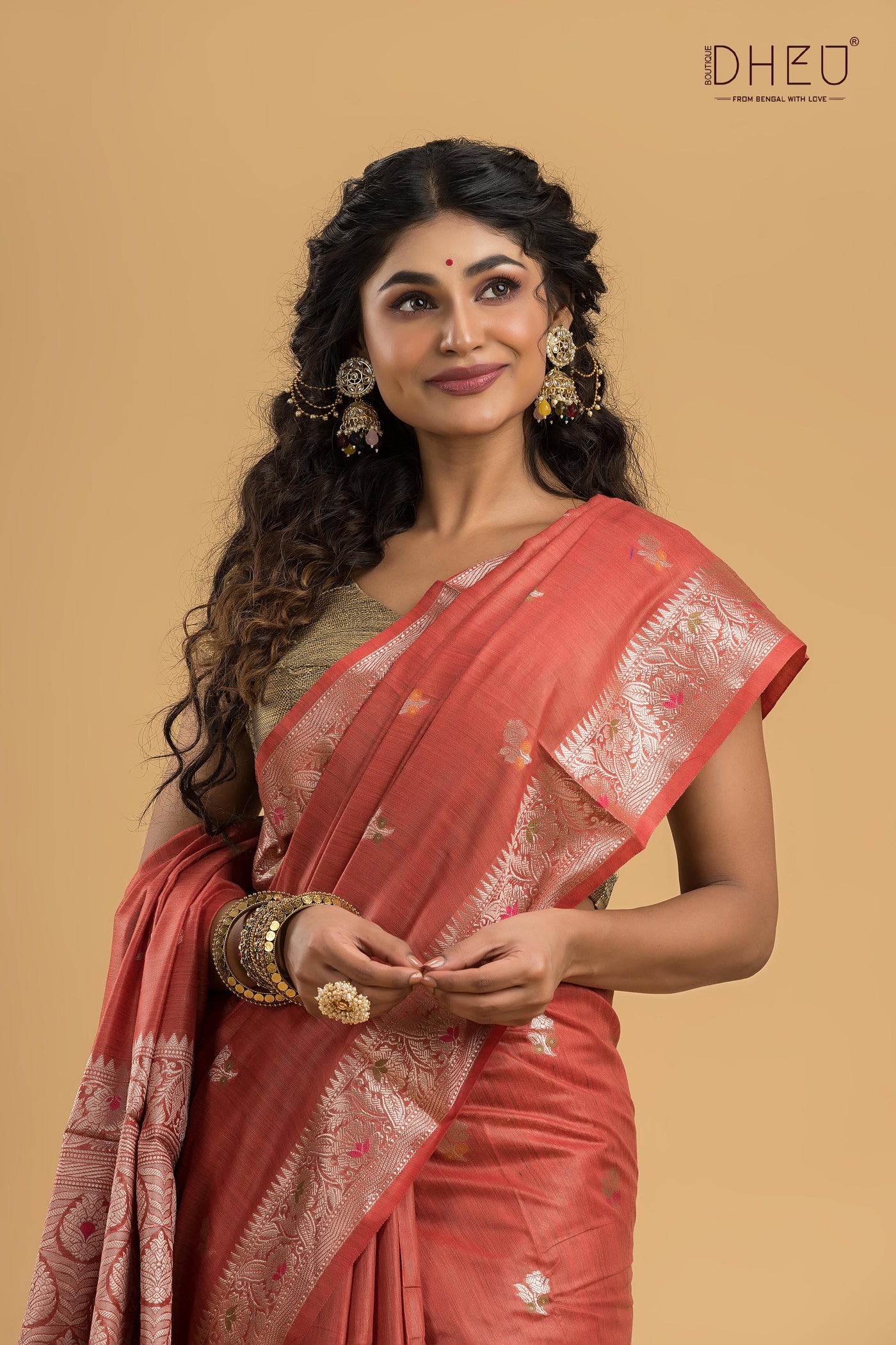 Minakari Muga Silk Saree