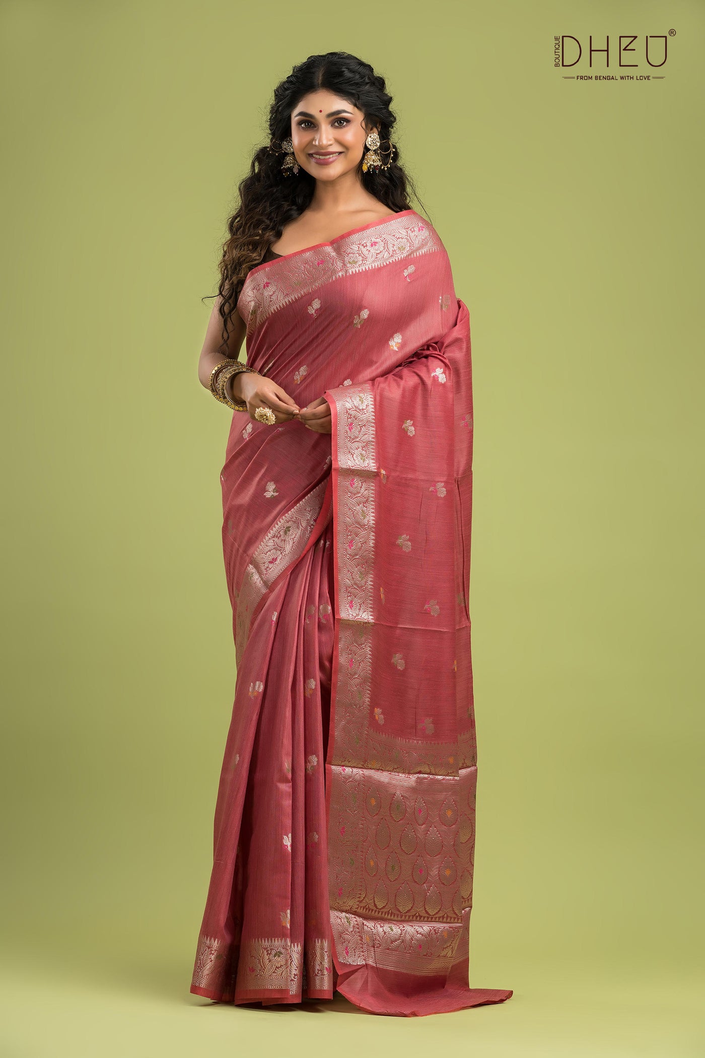 Minakari Muga Silk Saree