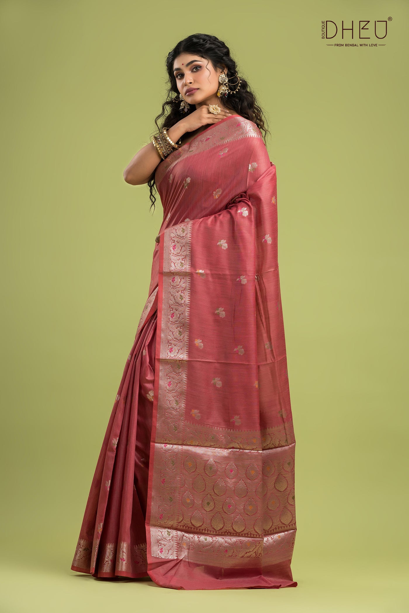 Minakari Muga Silk Saree