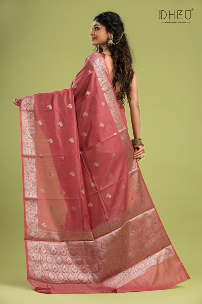 Minakari Muga Silk Saree