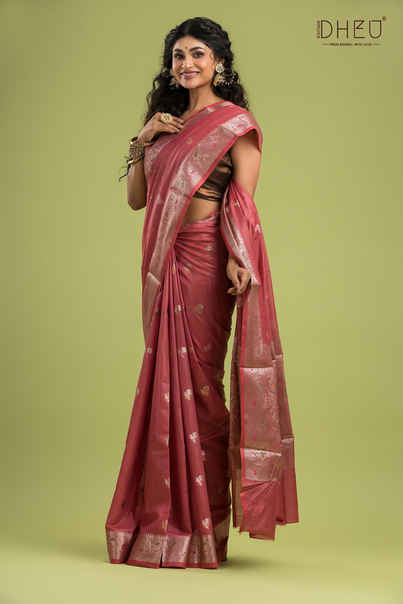 Minakari Muga Silk Saree