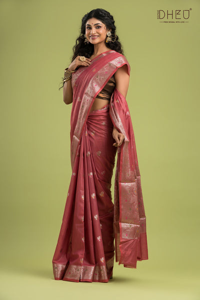 Minakari Muga Silk Saree