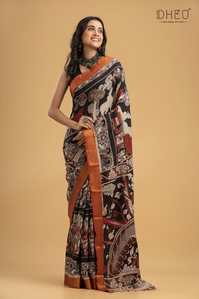 Exclusive Kalamkari Cotton Silk Saree