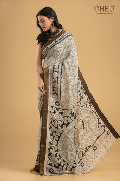 Exclusive Kalamkari Cotton Silk Saree