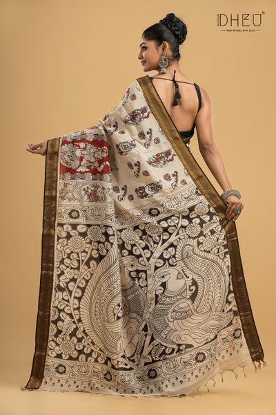 Exclusive Kalamkari Cotton Silk Saree