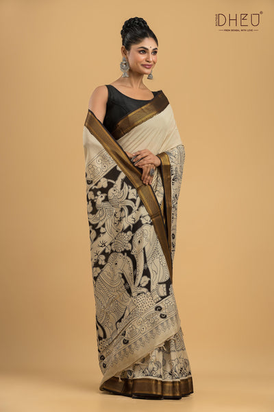 Exclusive Kalamkari Cotton Silk Saree