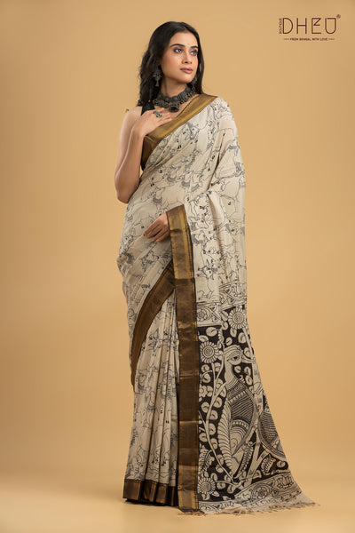 Exclusive Kalamkari Cotton Silk Saree