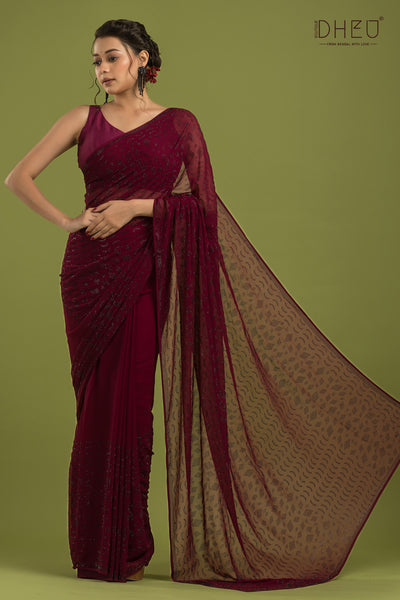 Exclusive Designer Chiffon Saree