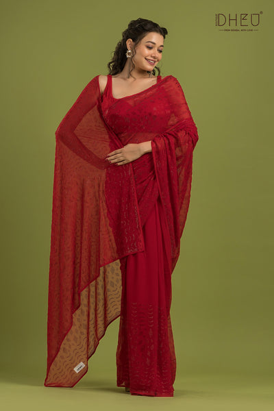 Exclusive Designer Chiffon Saree