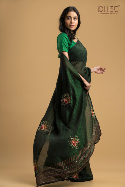 Designer Chiffon Silk Lambani Saree