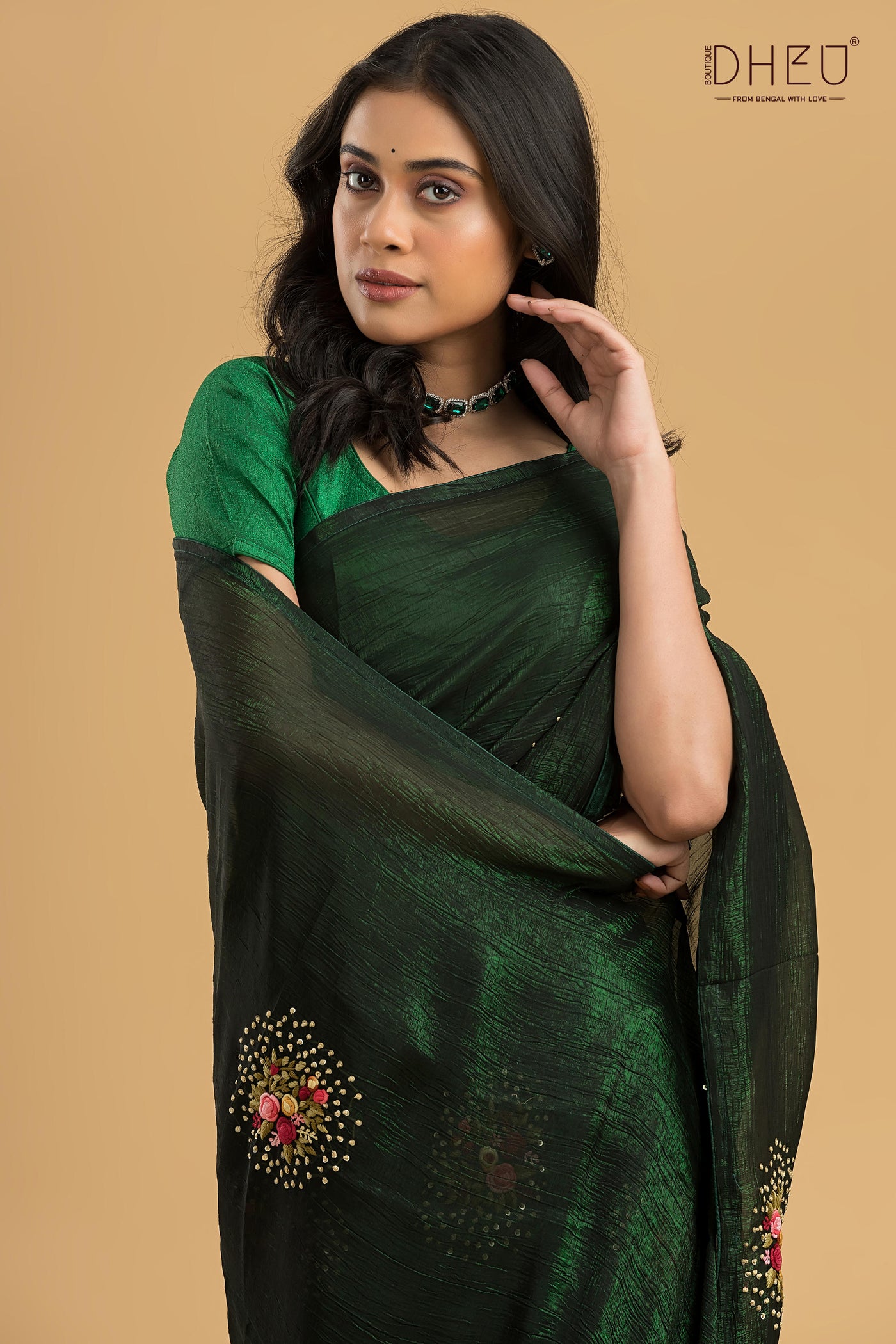 Designer Chiffon Silk Lambani Saree