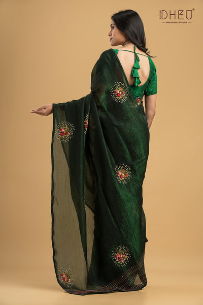 Designer Chiffon Silk Lambani Saree