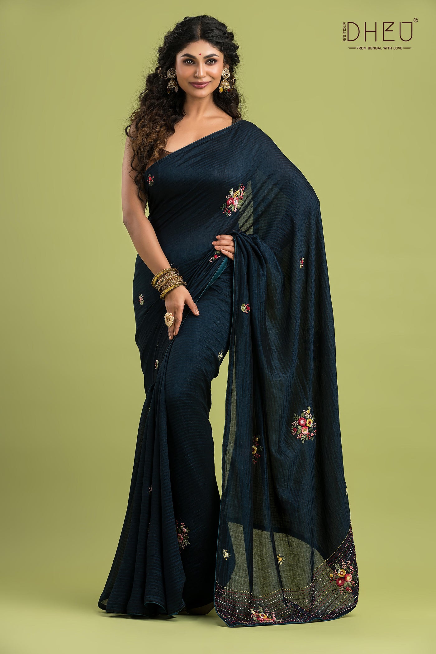 Designer Chiffon Silk Lambani Saree