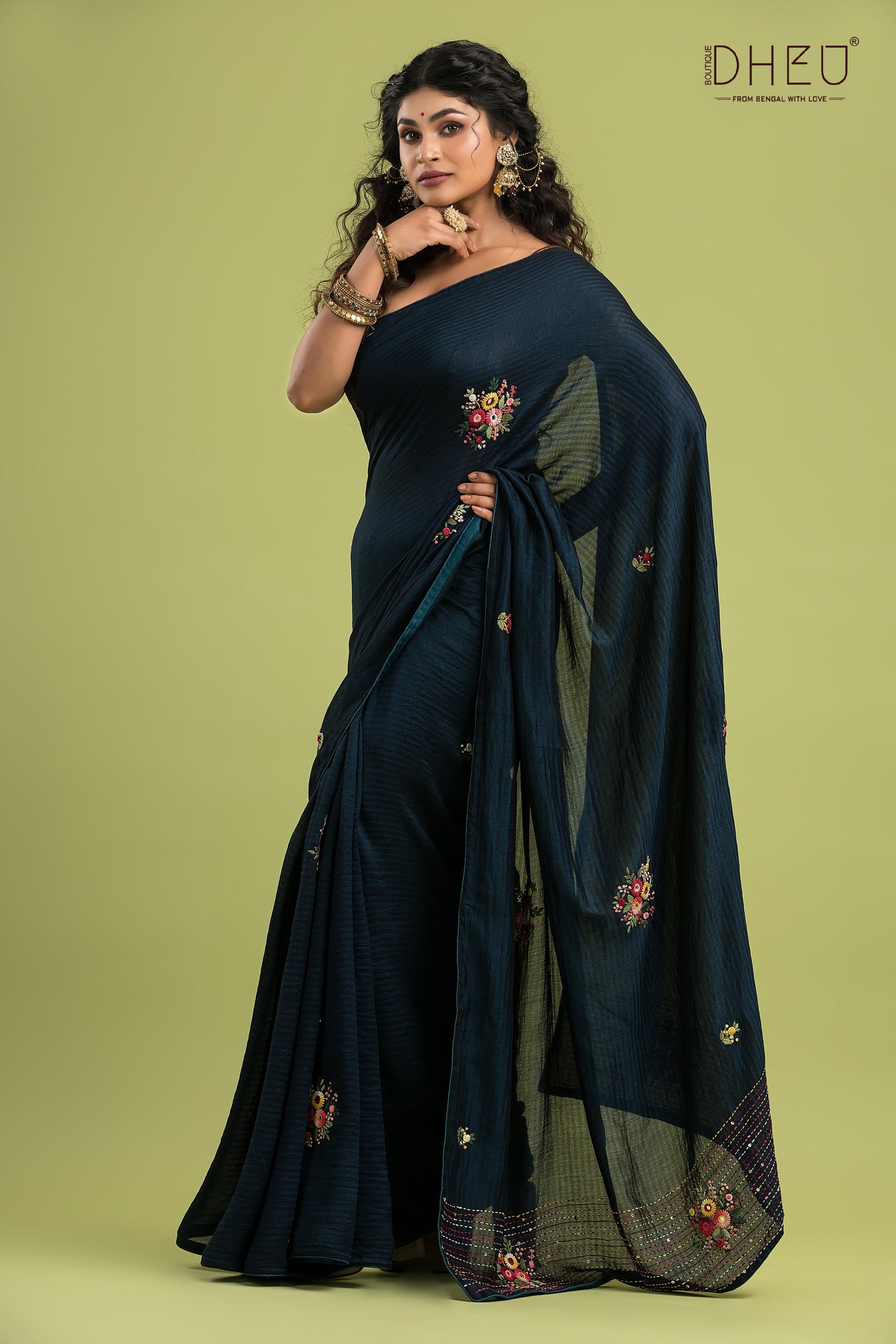 Designer Chiffon Silk Lambani Saree