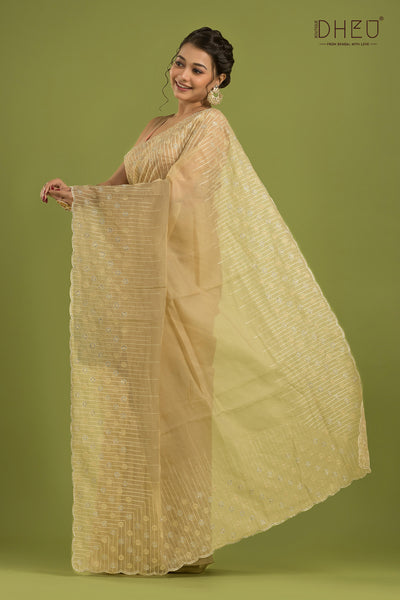 Exclusive Designer Organza Saree