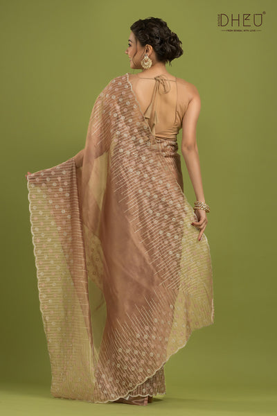 Exclusive Designer Organza Saree