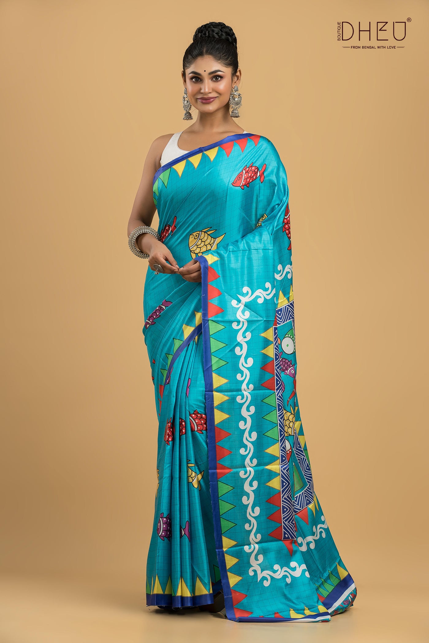 Digital Printed Silk Saree