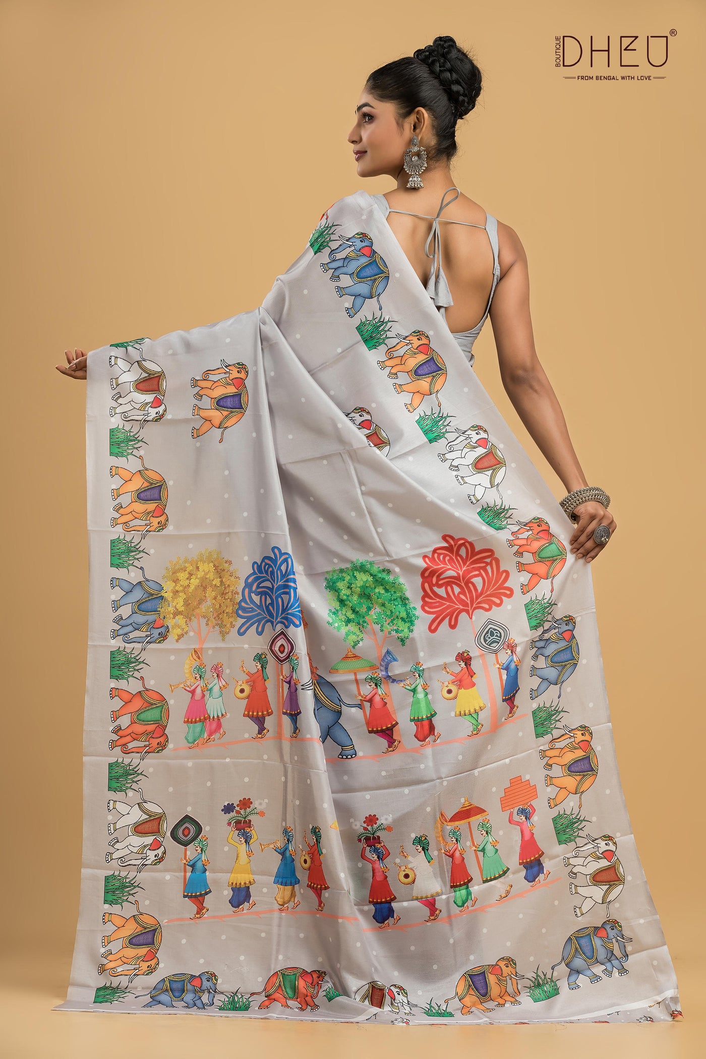 Digital Printed Silk Saree