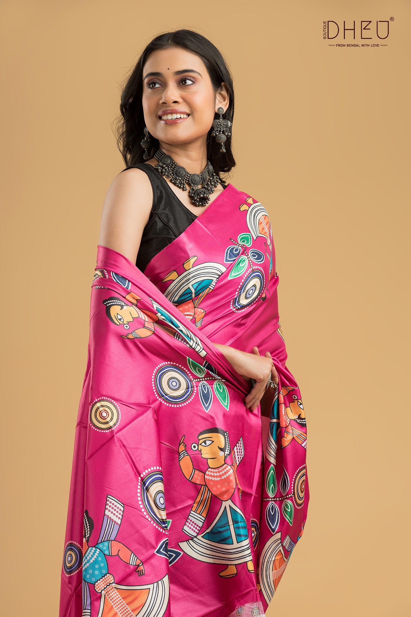 Digital Printed Silk Saree