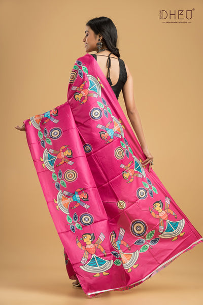 Digital Printed Silk Saree