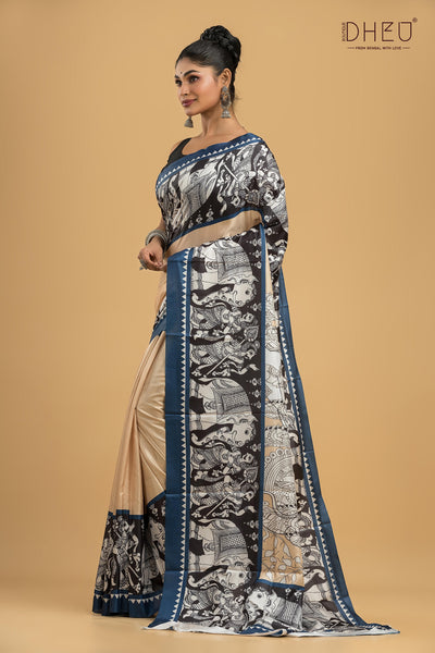 Digital Printed Silk Saree