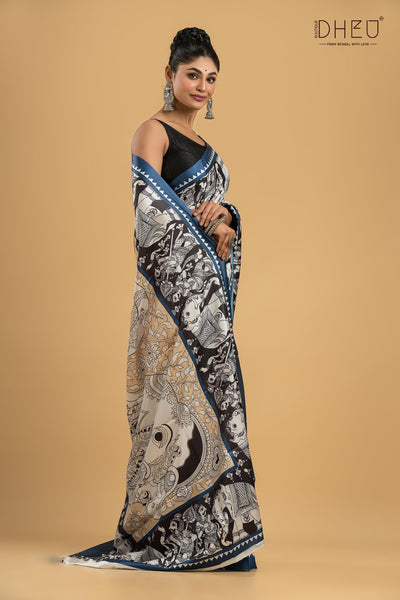 Digital Printed Silk Saree