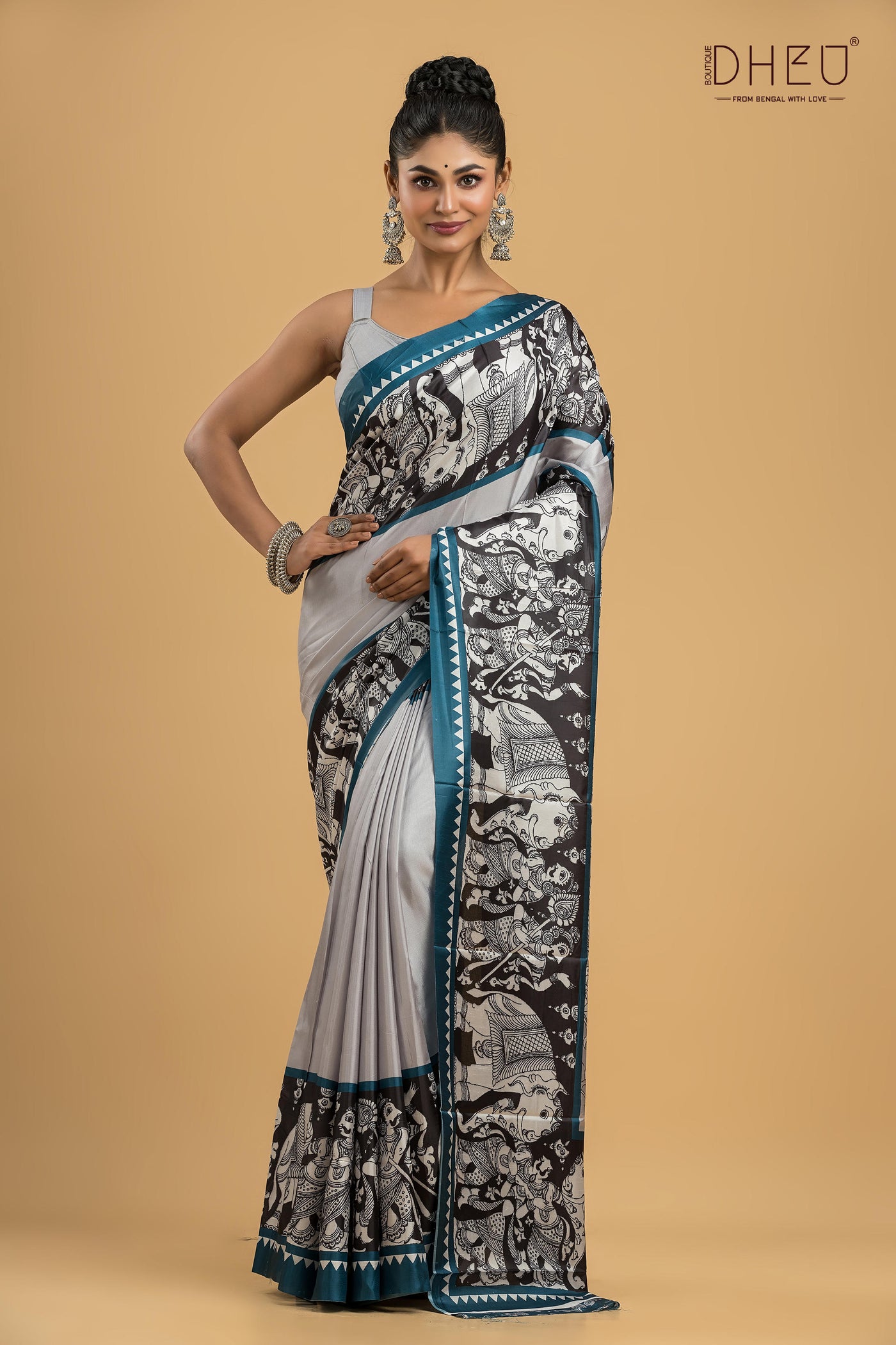 Digital Printed Silk Saree