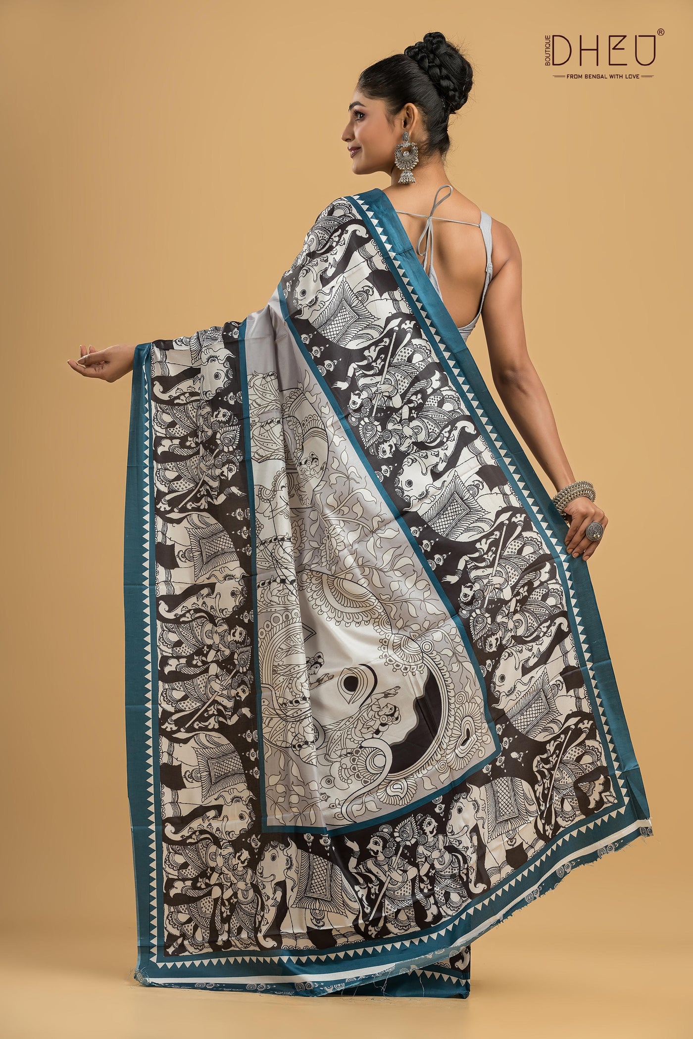 Digital Printed Silk Saree