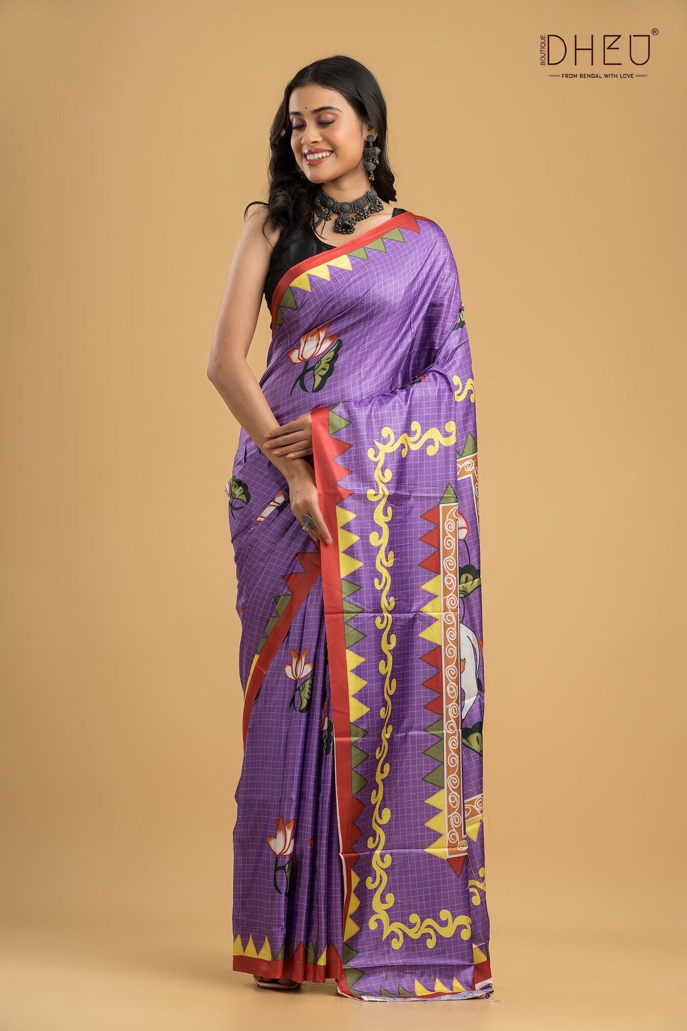 Digital Printed Silk Saree