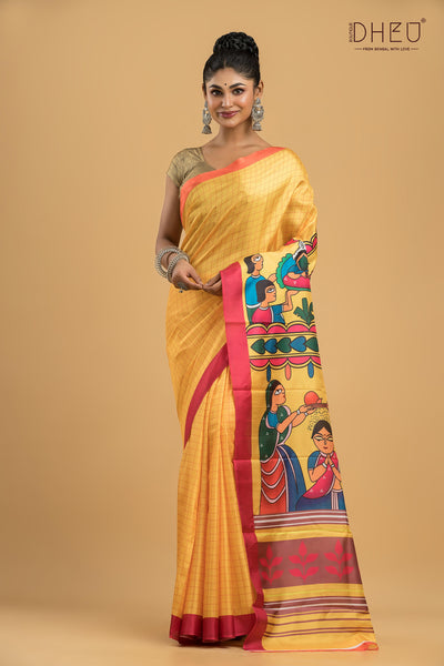 Digital Printed Silk Saree