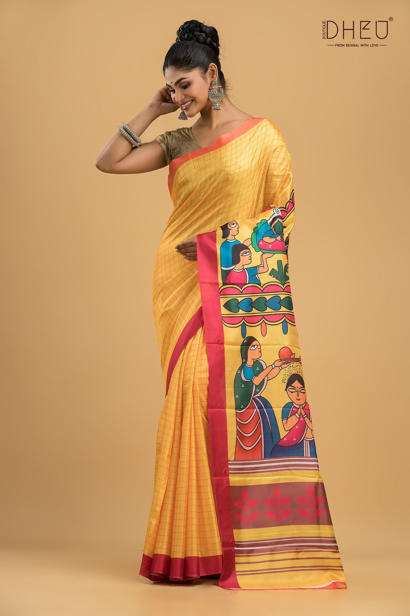 Digital Printed Silk Saree