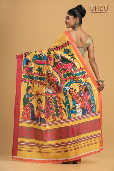 Digital Printed Silk Saree