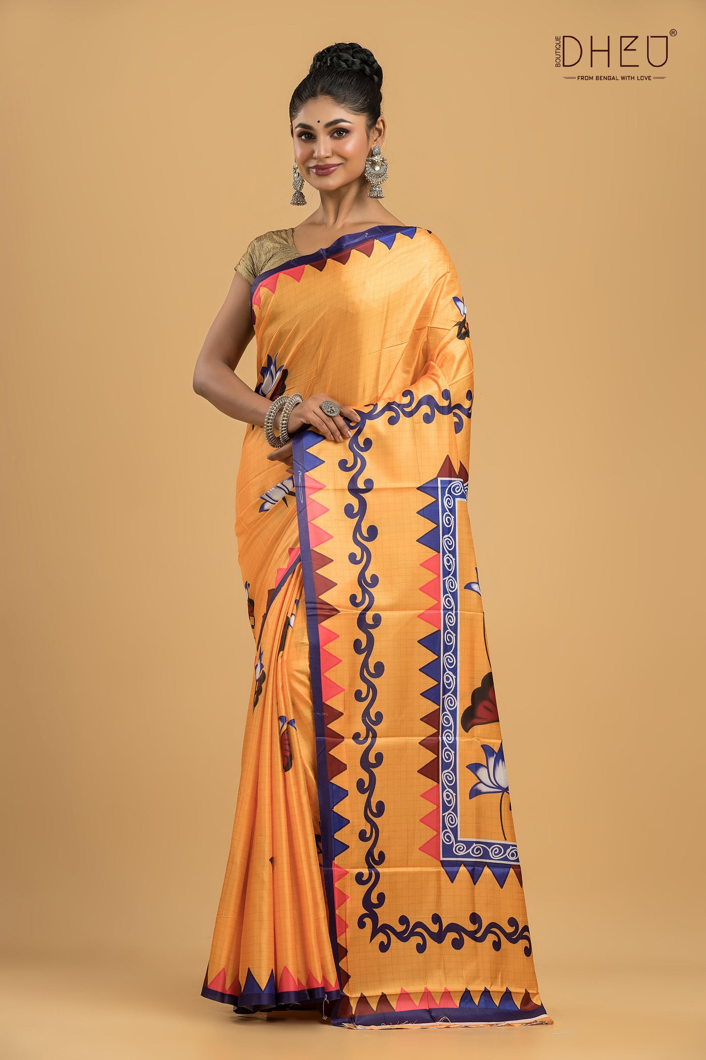 Digital Printed Silk Saree