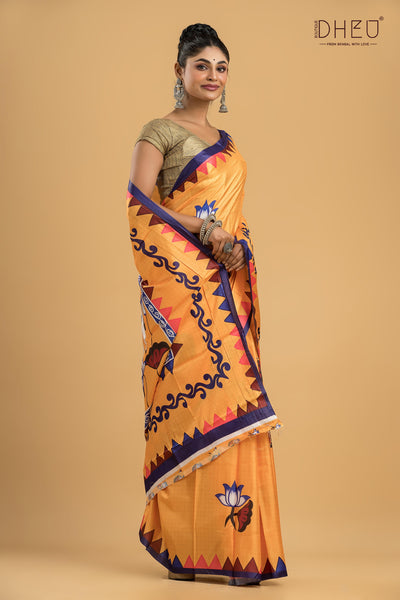 Digital Printed Silk Saree