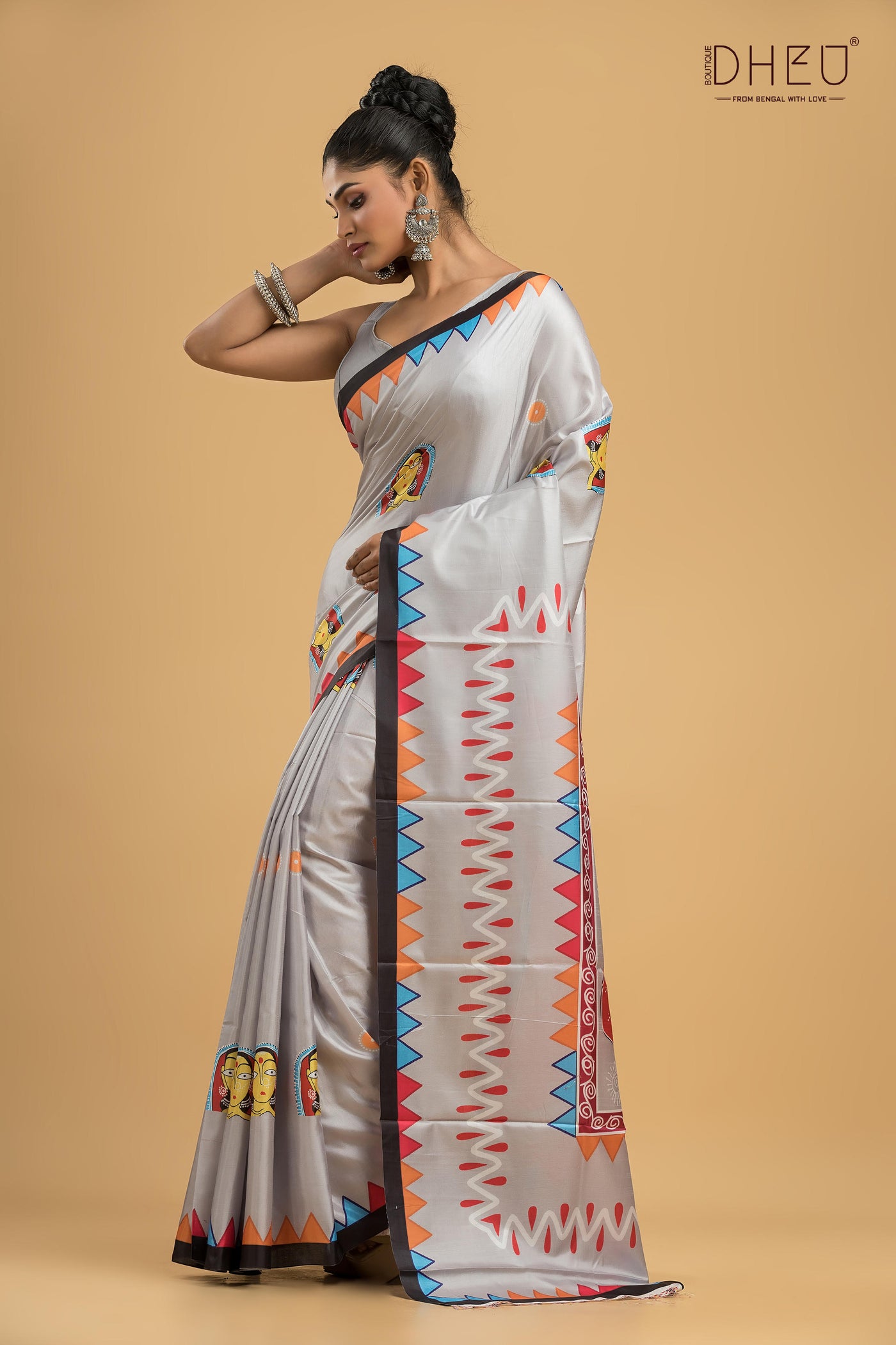 Digital Printed Silk Saree