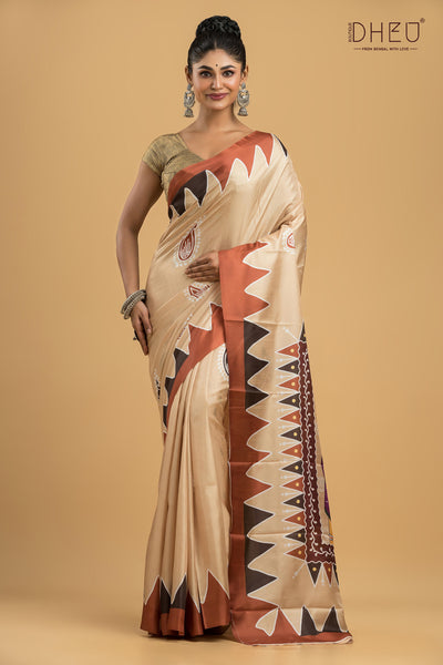 Digital Printed Silk Saree